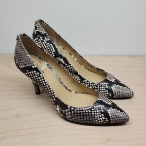 Michael Kors Snakeskin Shoes Pumps Heels Leather Pattern Women’s Sz 6M NICE!
